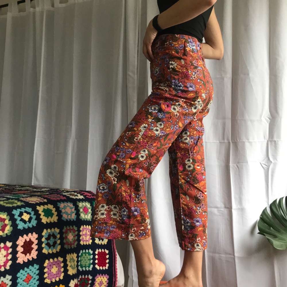 Anthropologie floral pants